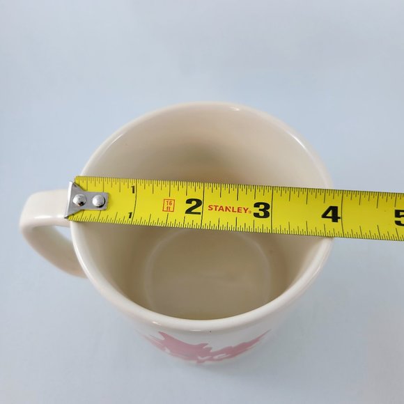 Maple Leaf Ellen Degeneres Love Mug Cup Coffee Tea 16oz Red Cream Valentine’s - Picture 10 of 10